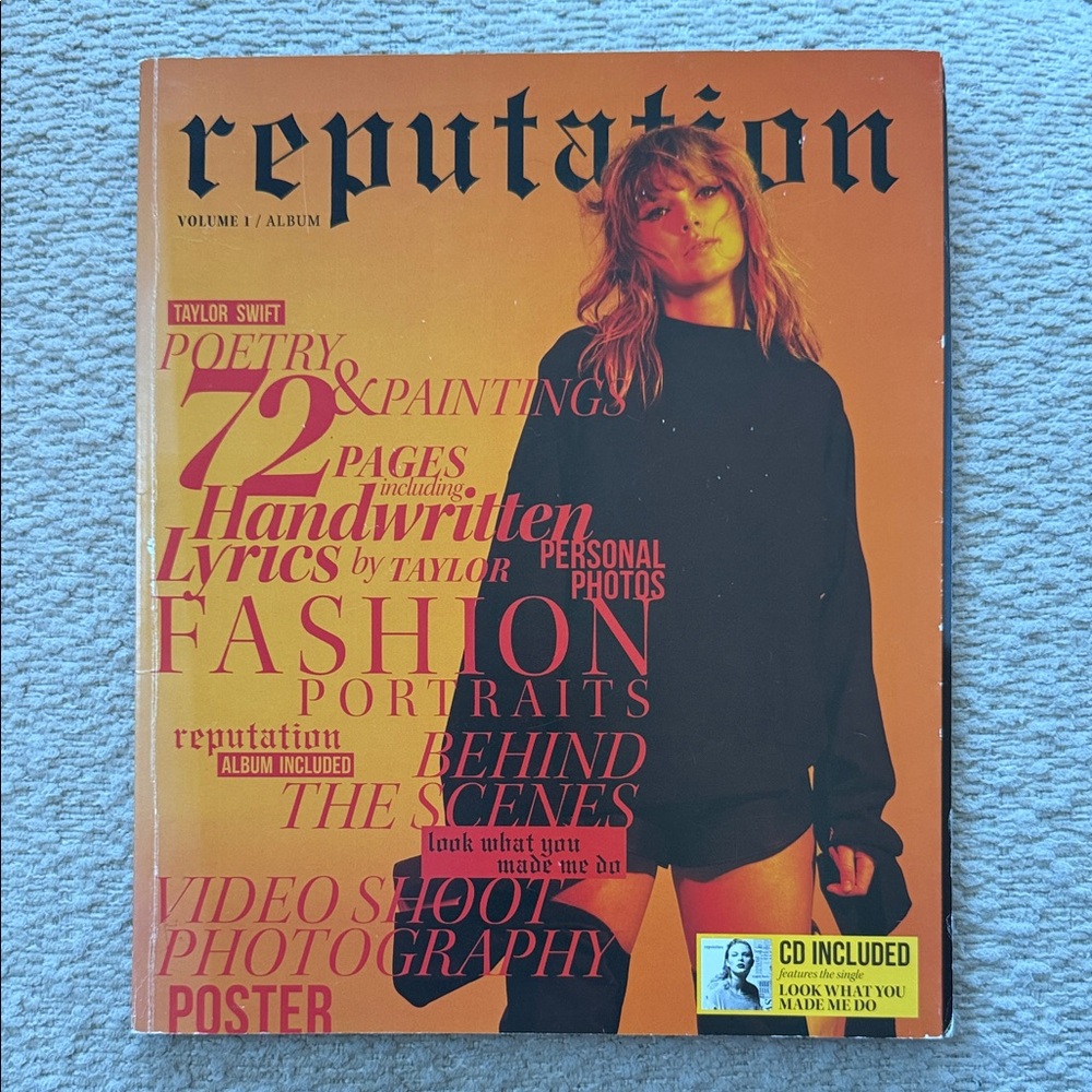 Taylor Swift “Reputation” Volume 1 Magazine (NO CD NO POSTER)